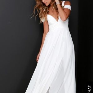 Lulu’s Ocean Of Elegance Maxi Dress In Ivory